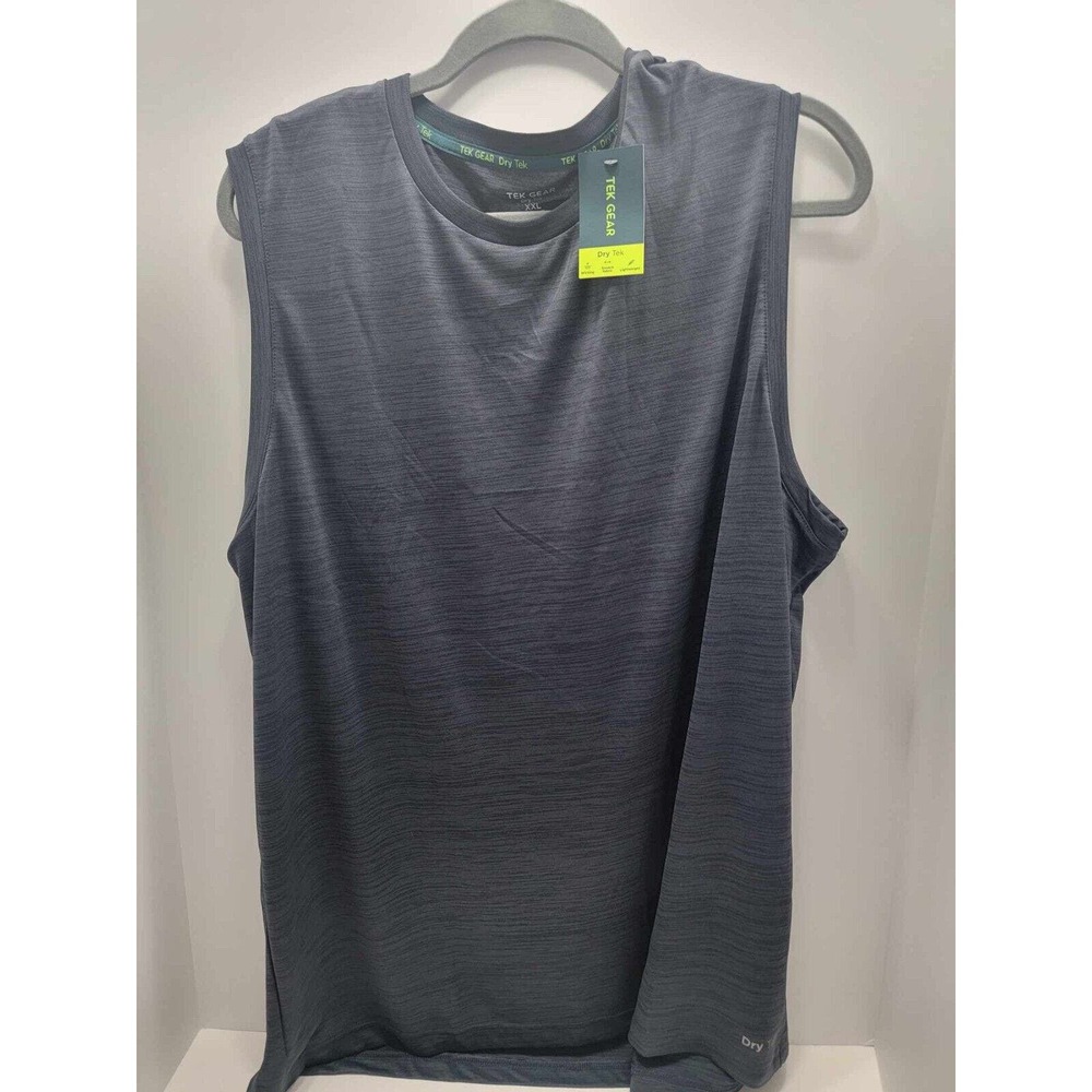 Men's Tek Gear Dry Tek Tank Top Size XXL Gray NWT Round Collar